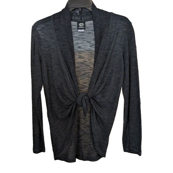 Bobeau Light Weight Black Open Front Hip Length Sweater Cardigan Duster Small - Picture 3 of 8